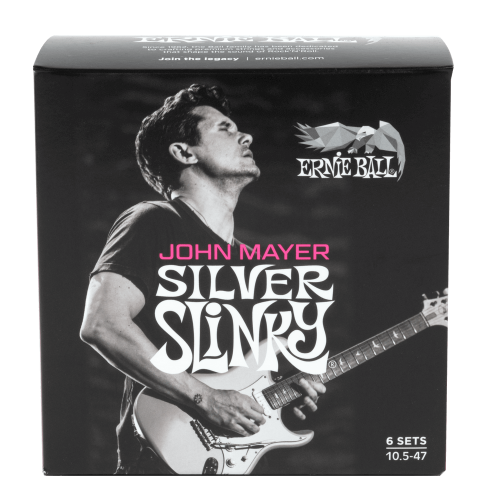 Ernie Ball P03817 John Mayer Silver Slinky Signature Electric Guitar Strings 6-pack