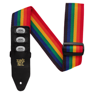 Ernie Ball P04188 Polypro Pickholder Guitar Strap/Bass Strap - Rainbow