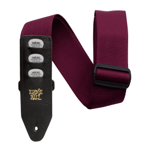 Ernie Ball P04688 Pickholder Polypro Guitar Strap - Burgundy