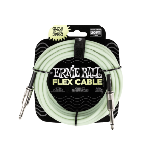 Ernie Ball P06437 Flex Instrument Cable Straight/Straight 20ft - Glow in Dark