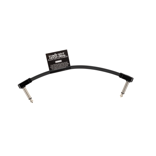 Ernie Ball P06439 Flex Patch Cable 6in - Black - Single