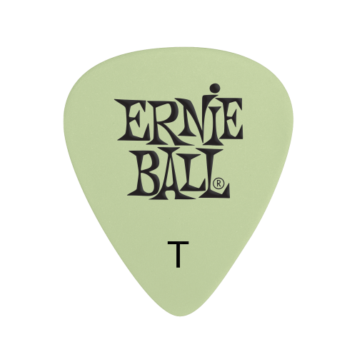 Ernie Ball P09224 Cellulose Guitar Picks - Thin Super Glow - 12 Pack