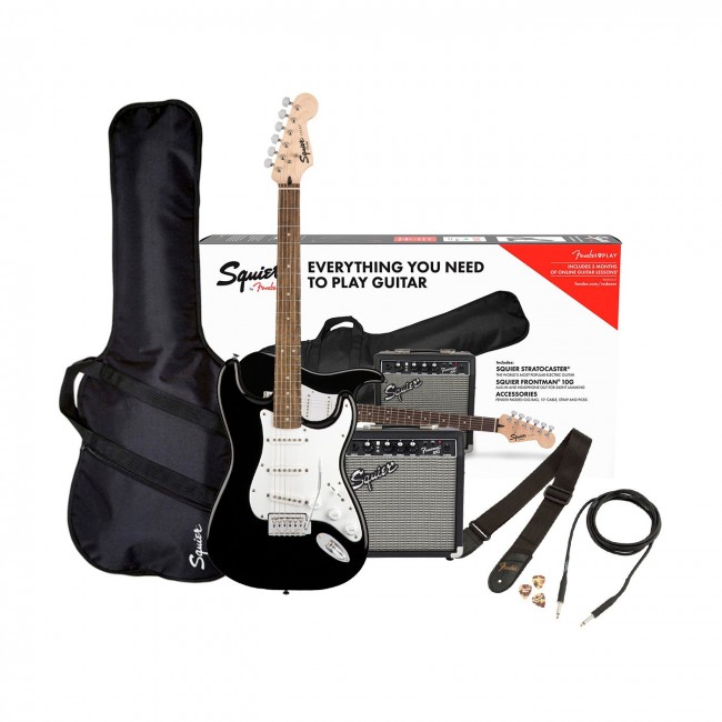 Squier Stratocaster Pack, Black