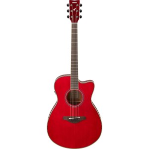 Yamaha FSC-TA TransAcoustic Cutaway Guitar - Ruby Red