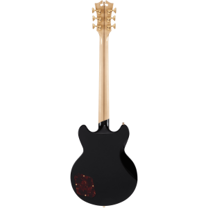 D'Angelico DADBRISBK2GS Deluxe Brighton Double-Cutaway Guitar - Solid Black