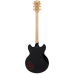 D'Angelico DADBRISBK2GS Deluxe Brighton Double-Cutaway Guitar - Solid Black