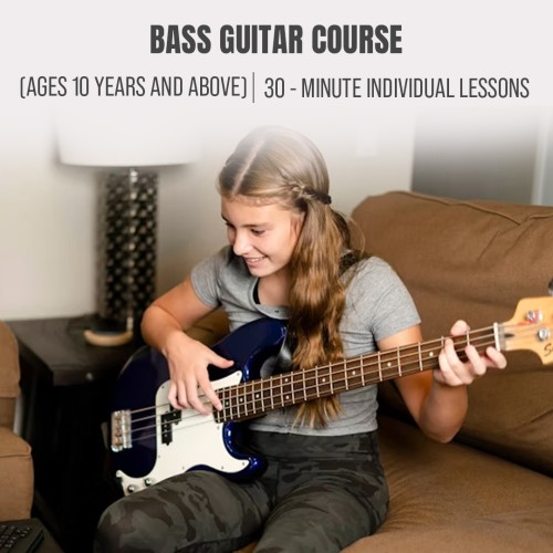 Yamaha Bass Guitar Course : (Ages 10 Years and Above) 30 Minute Individual Lessons, Once a Week ( 4 Classes Total)